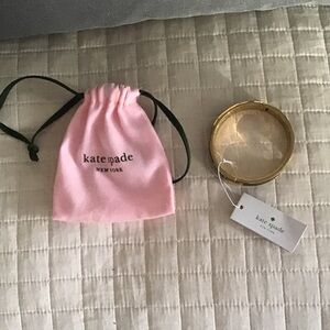 Kate Spade Black and Gold Cutout Bangle